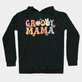 Groovy Mama Retro Mom Matching Family 1st Birthday Party Hoodie